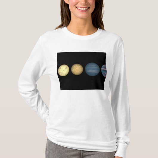 T-shirt Un rendu d'artiste comparant naines brunes 2 (Devant)
