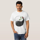 T-shirt Un Rose yin yang (Devant entier)