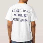 T-shirt Un salut vers toutes les nations, mais en grande (Dos)