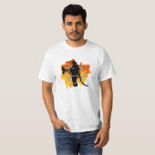 T-shirt Un sapeur-pompier en flammes (Devant entier)