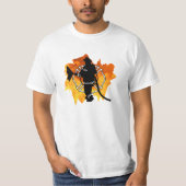 T-shirt Un sapeur-pompier en flammes (Devant)