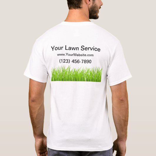 T-shirt Un service de pelouse Un travail simple Un nouveau (Dos)