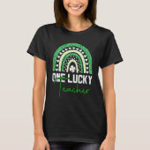 T-shirt Un Shamrock chanceux enseignant St Patricku2019s J (Devant)