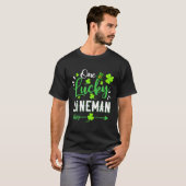 T-shirt Un Shamrock Lucky Lineman Leprechaun Casquette St (Devant entier)