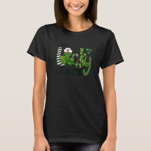 T-shirt Un Shamrock Lucky Ou Infirmière Stethoscope St Pat