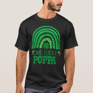 T-shirt Un Shamrock Lucky Poppa Patrick S Day Rainbow Iri