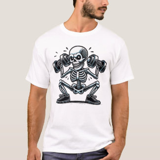 T-shirt Un squelette cool en train de travailler