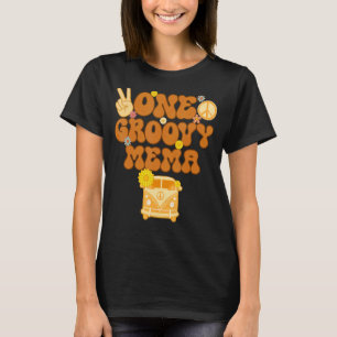 T-shirt Un Super Mema Retro Maman Hippie Anniversaire les 