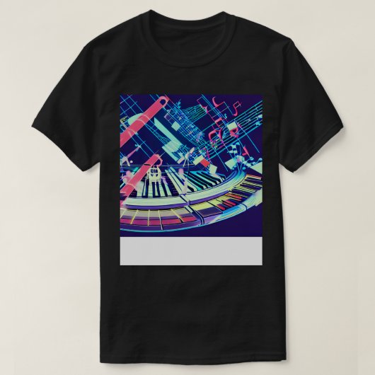 T-shirt Un Synthétiseur En Forme De Navire Spatial S (Design devant)