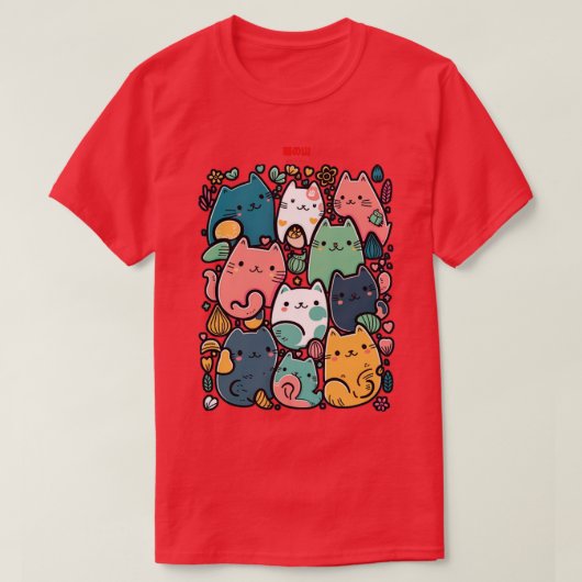 T-shirt Un tas de chats (Design devant)