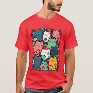 T-shirt Un tas de chats