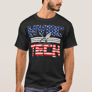 T-shirt Un technicien d'ACC donne un Drapeau américain pa