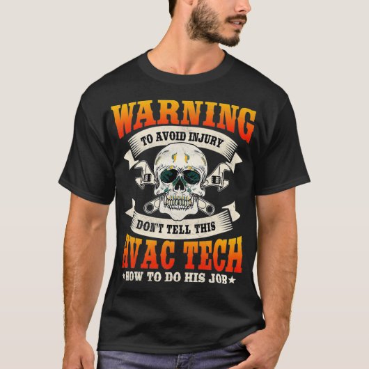 T-shirt Un Technicien D'ACC Offre Une Conception Sur L'Arr (Devant)