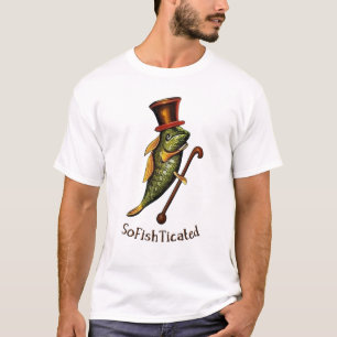 T-shirt Un Tee - shirt à étiquette de poisson