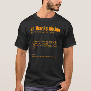 T-shirt Un Thanksgiving définition des peuples autochtones