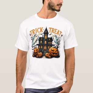 T-shirt Un tour-ou-gâteau éffrayant dans un ancien manoir