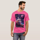 T-shirt Un Train Traverse L'Espace (Devant entier)
