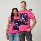 T-shirt Un Train Traverse L'Espace (Unisexe)