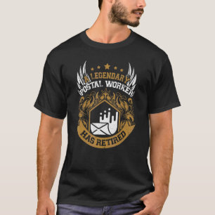 T-shirt Un Travailleur Légendaire De La Poste A Retraité M