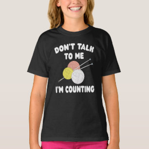 T-shirt Un Tricot amusant ne me regarde pas Je compte Knit