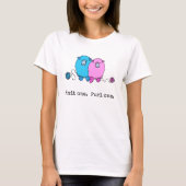T-shirt Un truc. Purl one. Avec des moutons moelleux (Devant)