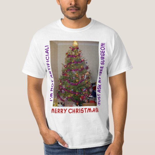 T-shirt Un véritable arbre de Noël (Devant)