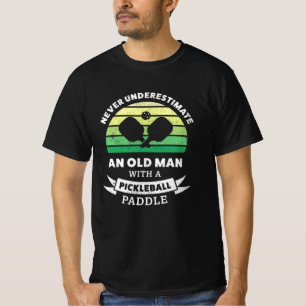 T-shirt Un vieil homme avec un cadeau de Pickleball