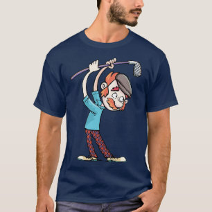 T-shirt un vieil homme joue au golf et balance un cl de go