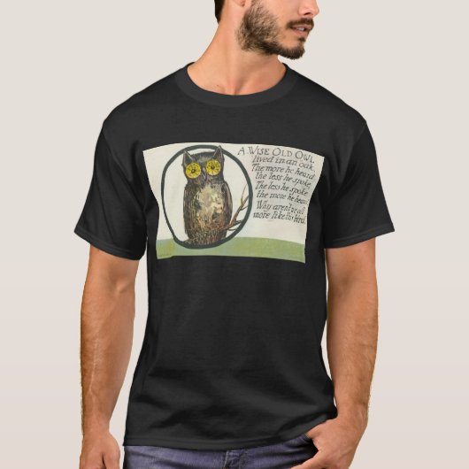 T-shirt un vieux hibou sage (Devant)
