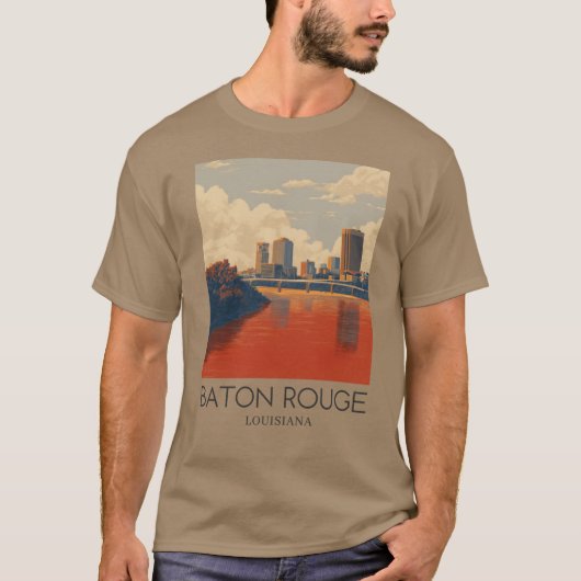 T-shirt Un voyage d'art Imprimer Baton Rouge 1 (Devant)