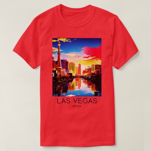 T-shirt Un voyage d'art Imprimer Las Vegas Nevada US (Design devant)