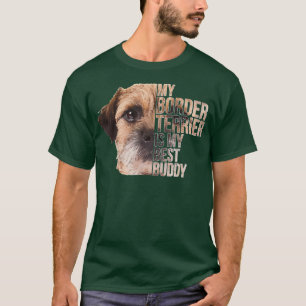 T-shirt Un vrai ami frontière terrier T Cadeaux Amoureux d