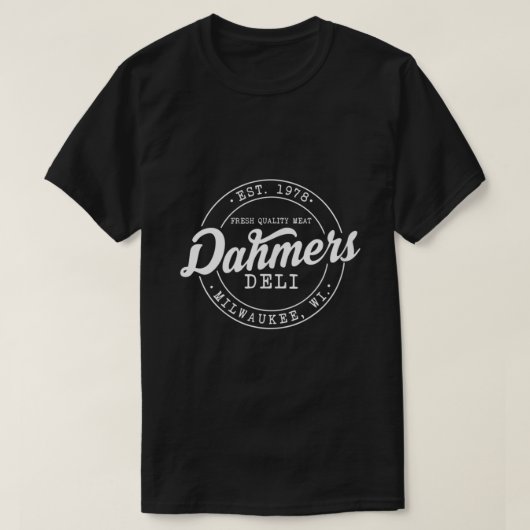 T-shirt Un vrai crime Dahmers Deli montre un vrai crime (Design devant)