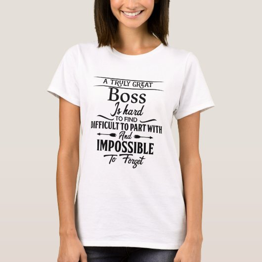 T-shirt Un vrai grand patron est difficile à trouver, diff (Devant)