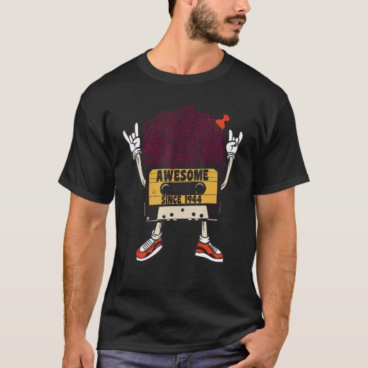 T-shirt Unapologetically black awesome since 1944 african  (Devant)