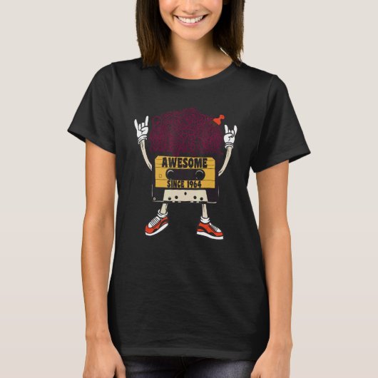 T-shirt Unapologetically black awesome since 1964 african  (Devant)