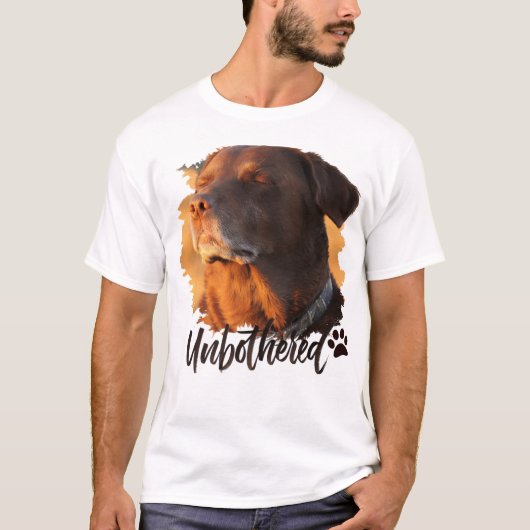 T-shirt Unbothered Golden Hour Dog – Premium Minimalist  (Devant)