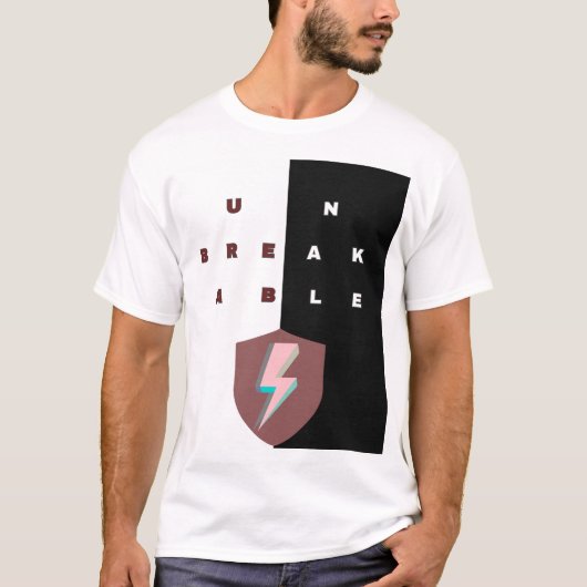 T-shirt UNBREAKABLE T‑Shirt — Motivational Typography,Gift (Devant)