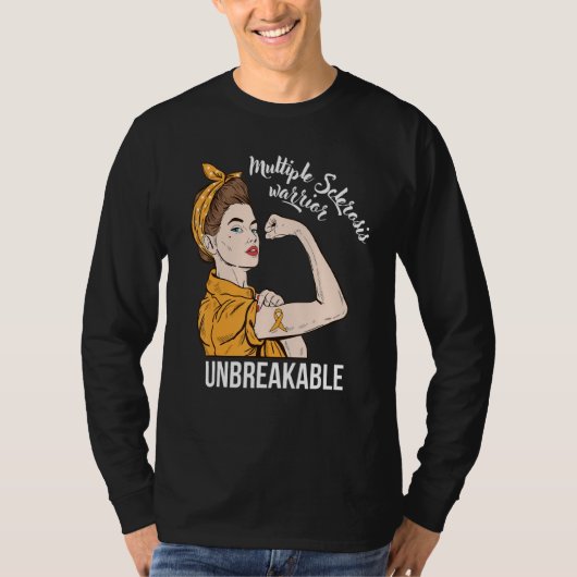 T-shirt Unbreakable Warrior Multiple Sclerosis Awareness M (Devant)