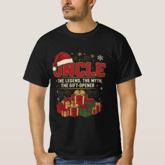 T-shirt Uncle Claus – The Legend, The Myth, The Gift-Opene