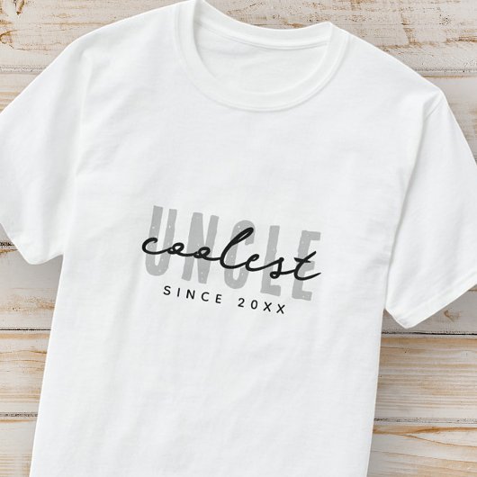 T-shirt Uncle le plus froid Moderne Élégante Fête des père