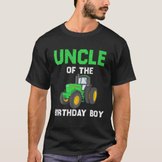 T-shirt Uncle of The Birthday Boy Vintage Farm Tractor Par