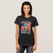 T-shirt UNCLE SAM DOESN'T CARE SNOWFLAKES Funny American (Devant entier)