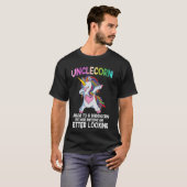 T-shirt Unclecorn le plus frais Lifestyles Funny Uncle col (Devant entier)