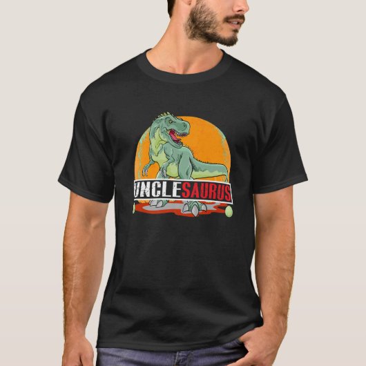 T-shirt UNCLESAURUS T Rex Dinosaur Oncle Saurus Anniversai (Devant)