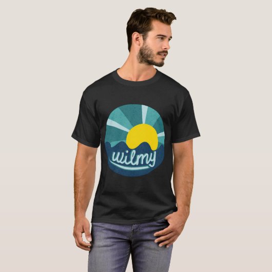 T-shirt Uncw Wilmington Beach Océan (Devant entier)