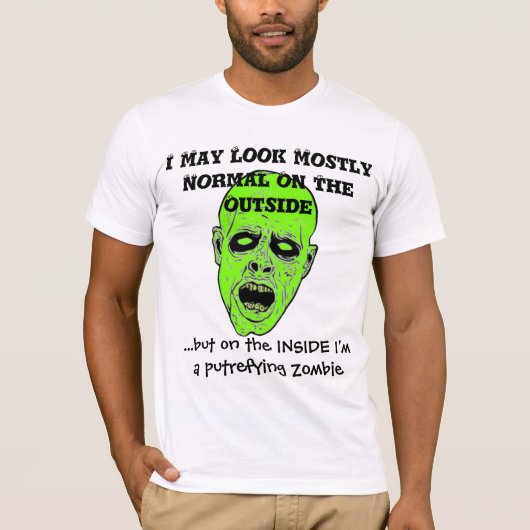 T-shirt Undead Zombie Head - Discours amusants - Surtout N (Devant)