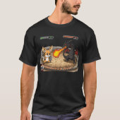 T-shirt Underdog Quest Fennec Fox RPG Battle Dragon Chibi (Devant)