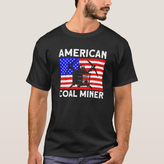 T-shirt Underground Mining American Coal Miner American Co (Devant)