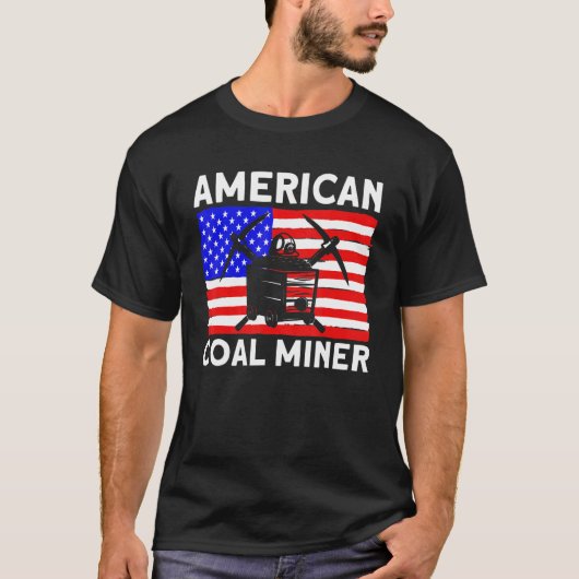 T-shirt Underground Mining American Coal Miner American Co (Devant)